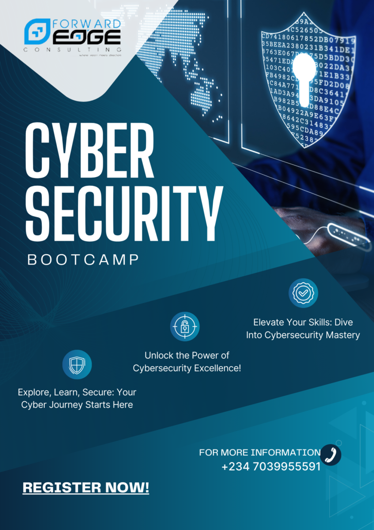 Flyer promoting cybersecurity bootcamp with details on enrollment, course content, and expert instructors